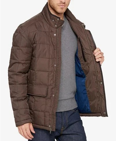Women's Brown Quilted Puffer Jacket — Photo 3
