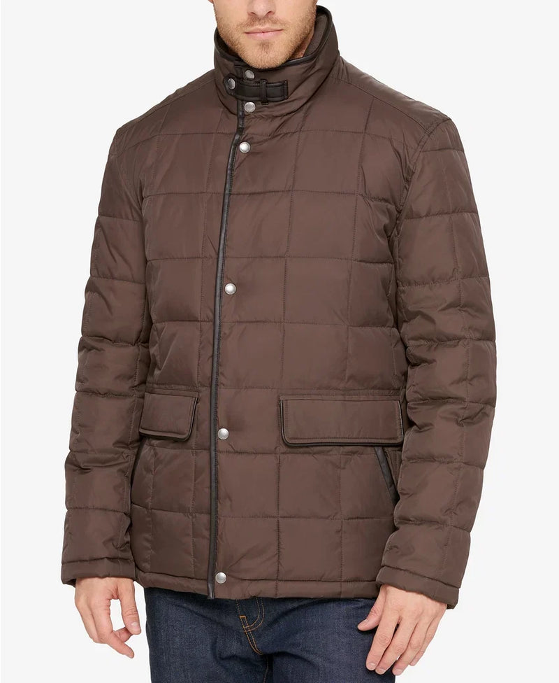 Women's Brown Quilted Puffer Jacket — Photo 1