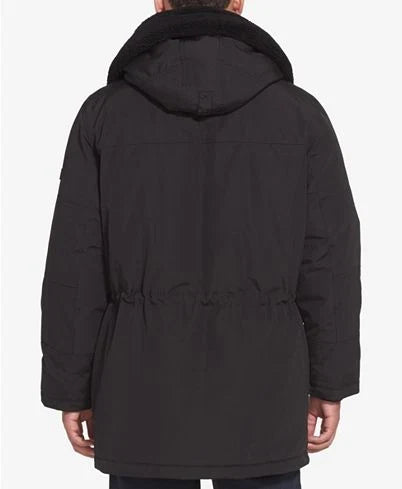Women's Black Hooded Parka Jacket — Photo 2